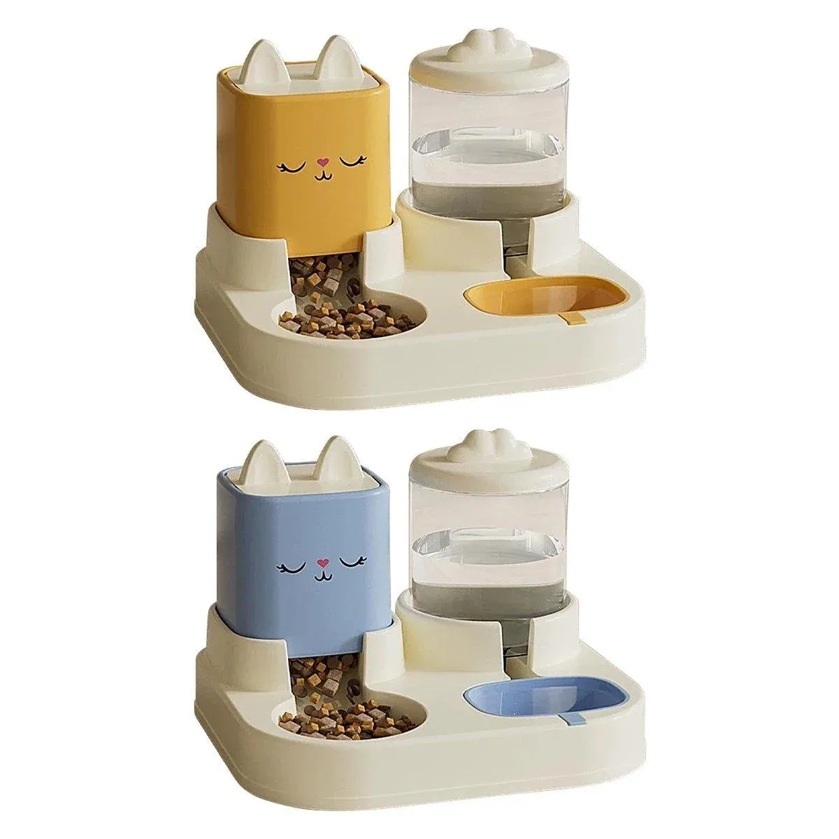 Pet Cartoon Feeding Bowl Universal Water Feeder Cat Dog Food Dish Durable Stand - Blue โ image 3