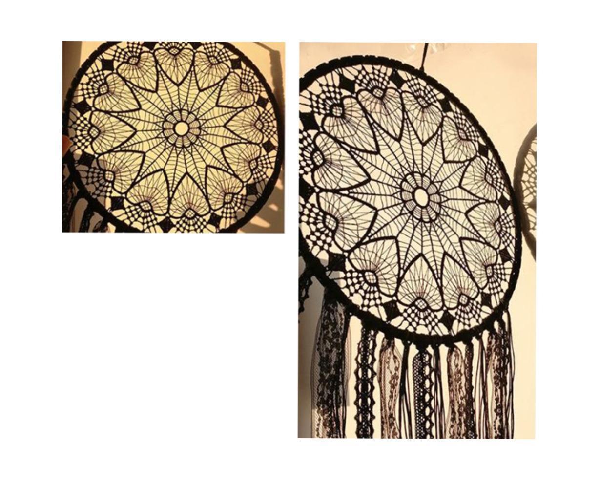 Hollow Round Moon Shape Tassel Dream Catcher Hanging Pendant Home Bedroom Decor- B — image 6