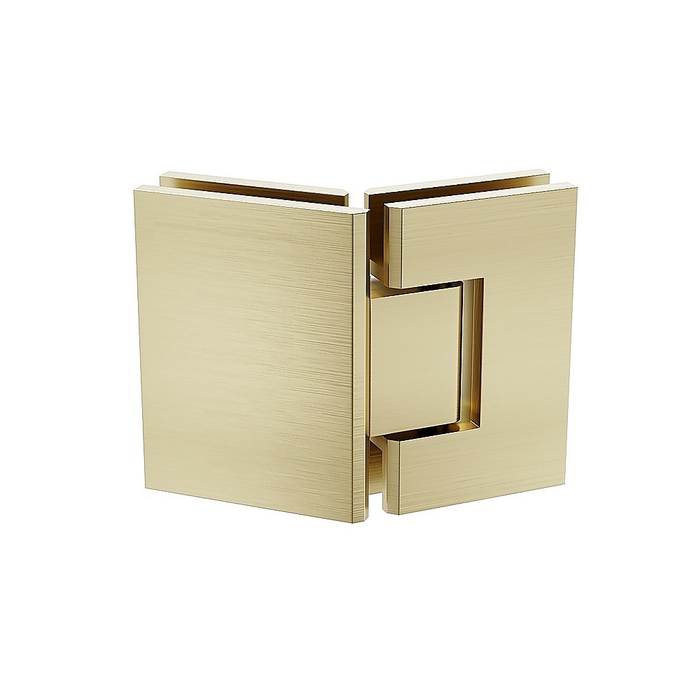 135 Degree Glass to Glass Stainless steel Square Shower Hinge in Gold — image 2