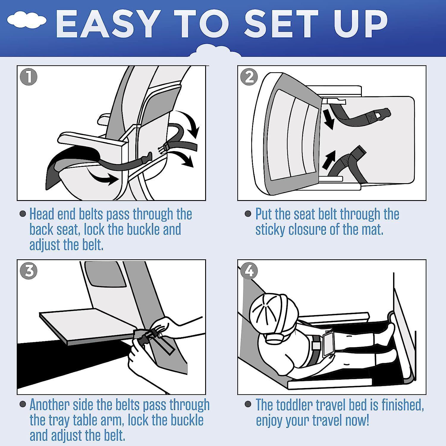 Portable Plane Bed Foot Rest for Flights(Black) — image 4