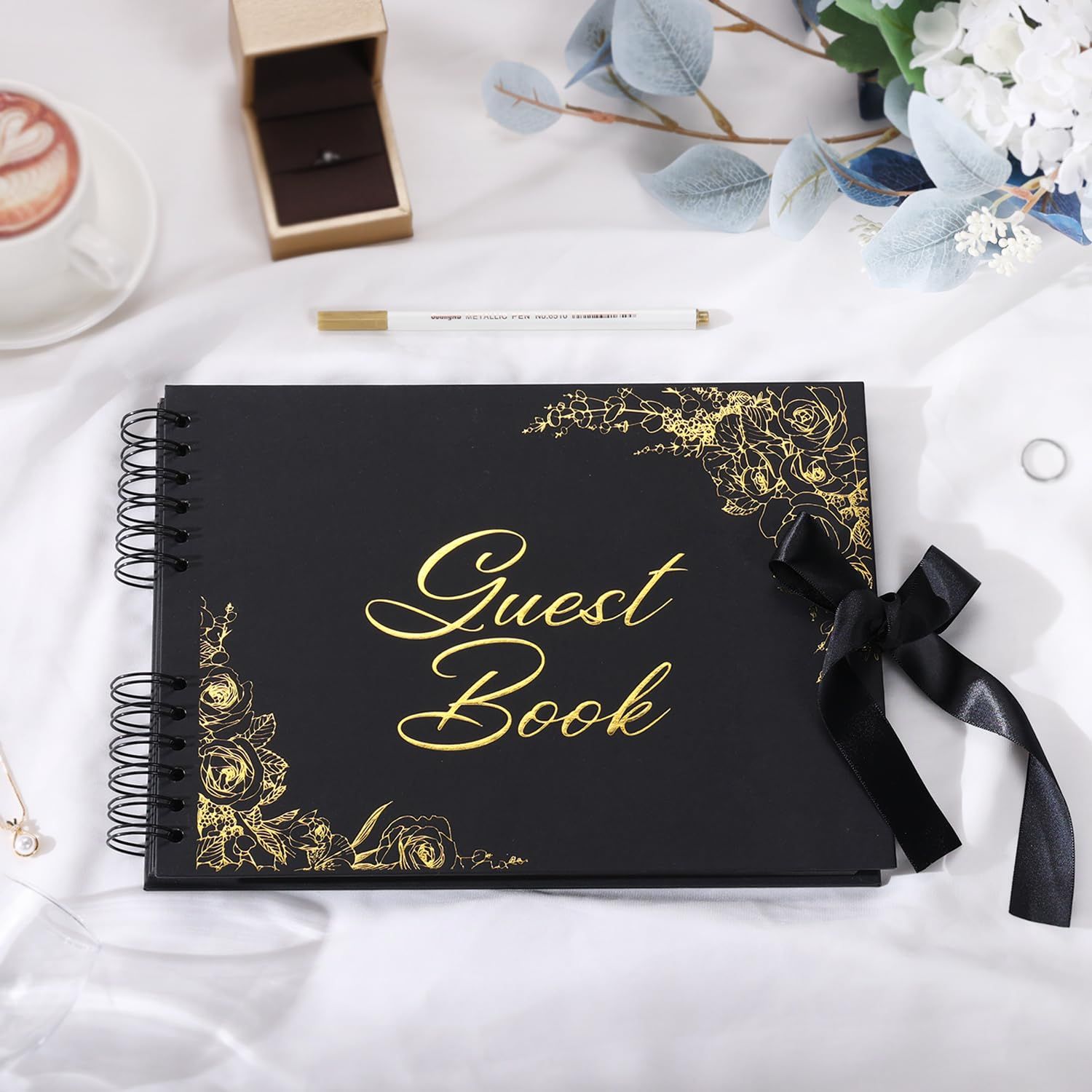 Elegant Guest Book for Wedding Reception, Baby Shower, Birthday and Special Events - Polaroid Guest Book for Sign-in and Photos โ image 5