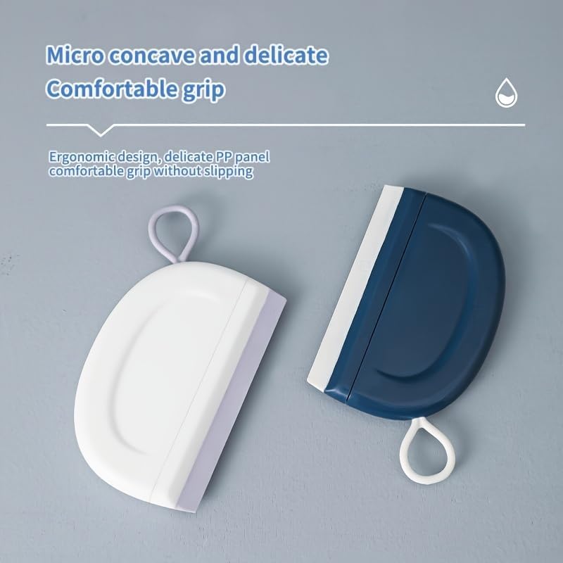 2 Pack Silicone Squeegee with Hanging Hook for Bathroom Mirror and Car Streak-Free Cleaning Tool — image 2