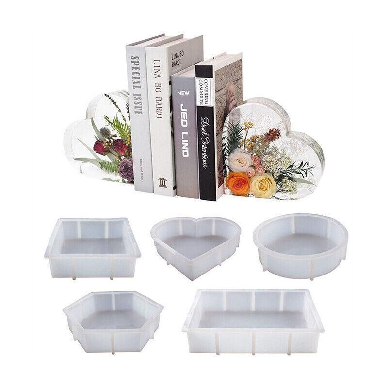New Large Crystal Epoxy Resin Mold Geometry Cube Specimen Love Heart Round Mould - Hexagon — image 6