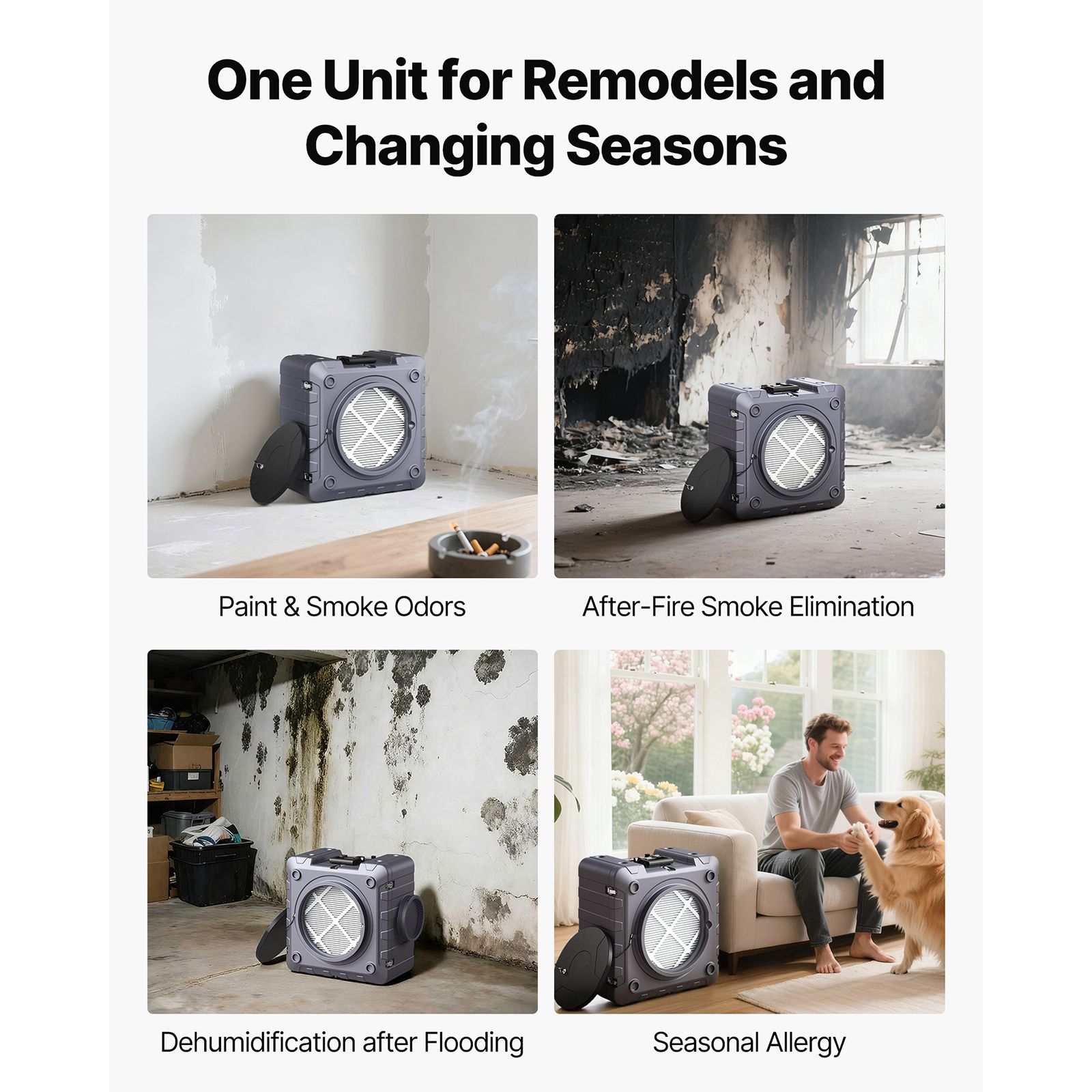 Air Scrubber with 3-Stage Filtration, Stackable Negative Air Machine 550 CFM, Air Cleaner with MERV10, Carbon, H13 HEPA, for Home, Industrial and Commercial โ image 6