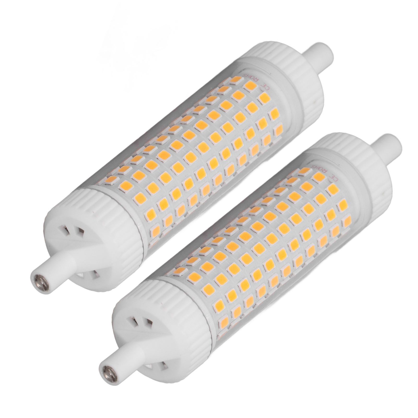 2Pcs R7S LED Light Bulb 118mm Dimmable 15W 154 LEDs Double Ended Floodlight for Home Night Advertising Lighting 220V Warm Light — image 2