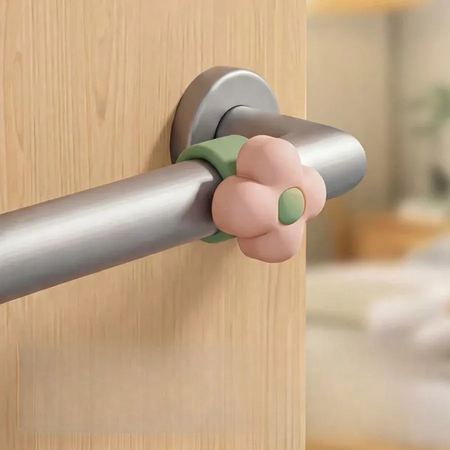3Pcs Soft Silicone Door Knob Anti Collision Pad, Shock Absorbing Wall Protector Door Stopper For Home Office โ image 2