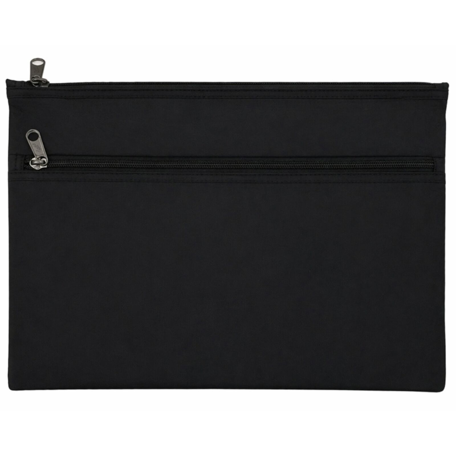 Leuts Jumbo Pencil Case Zip Large Capacity Pen Pouch Compartments - Black β image 3