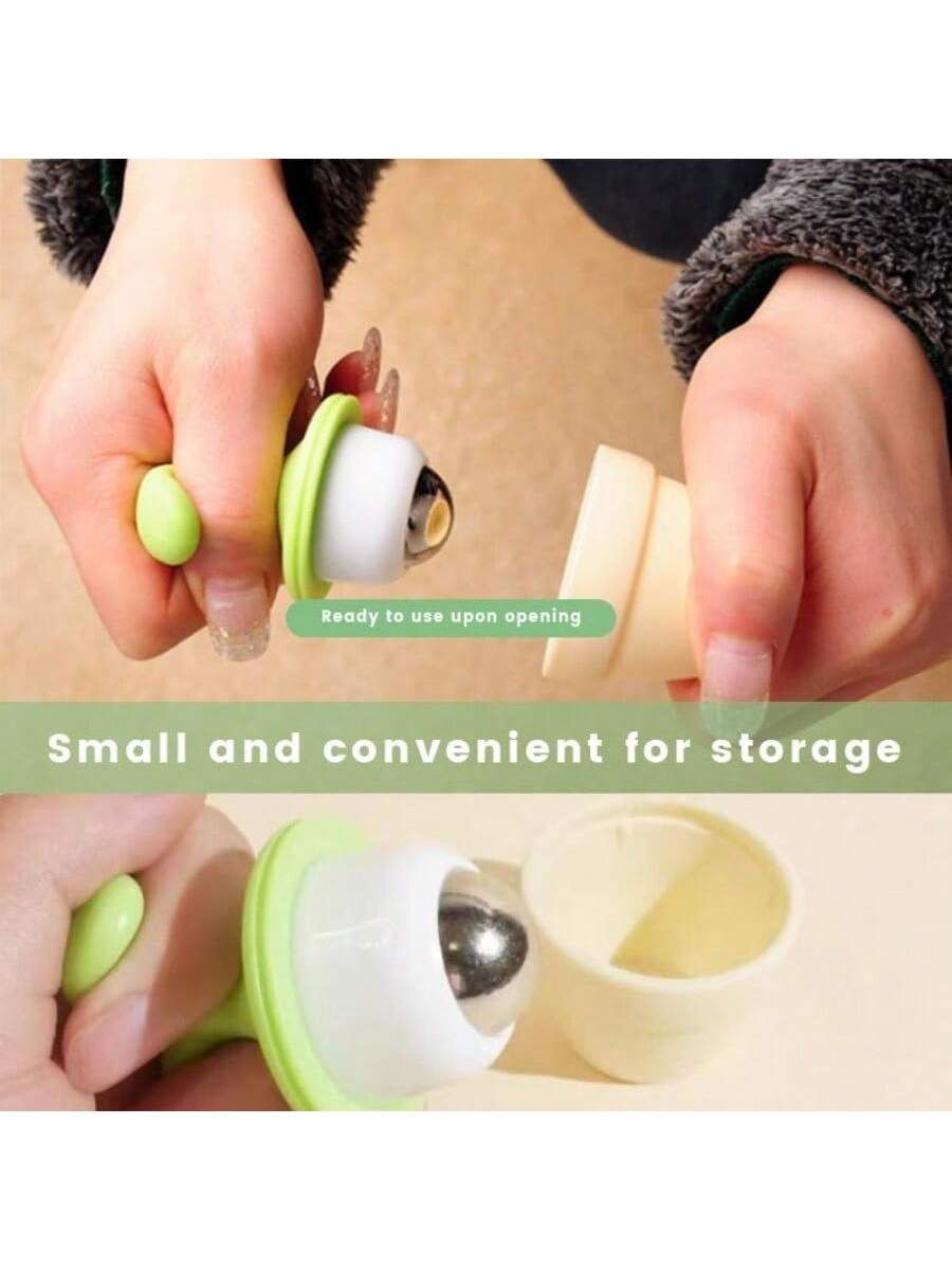 Roller Ball Massager 2PC Handheld Body Massager Mini Potted Plant Shaped Massage Bead Ball Multifunctional Body Massager Beauty Tool For Relaxation โ image 4