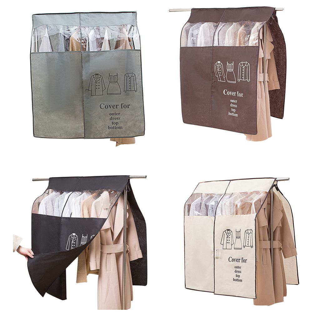 Non Woven Fabric Clothing Dustproof Covers Home Dust Cover Wardrobe Hanger โ image 3