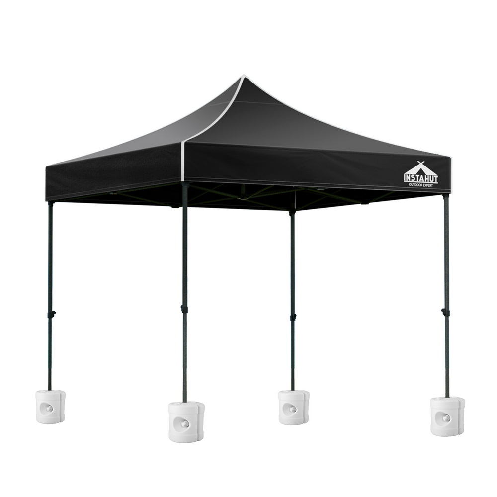 Instahut Gazebo Pop Up Marquee 3x3 Folding 500D Wedding Tent Base Pod Black โ image 2