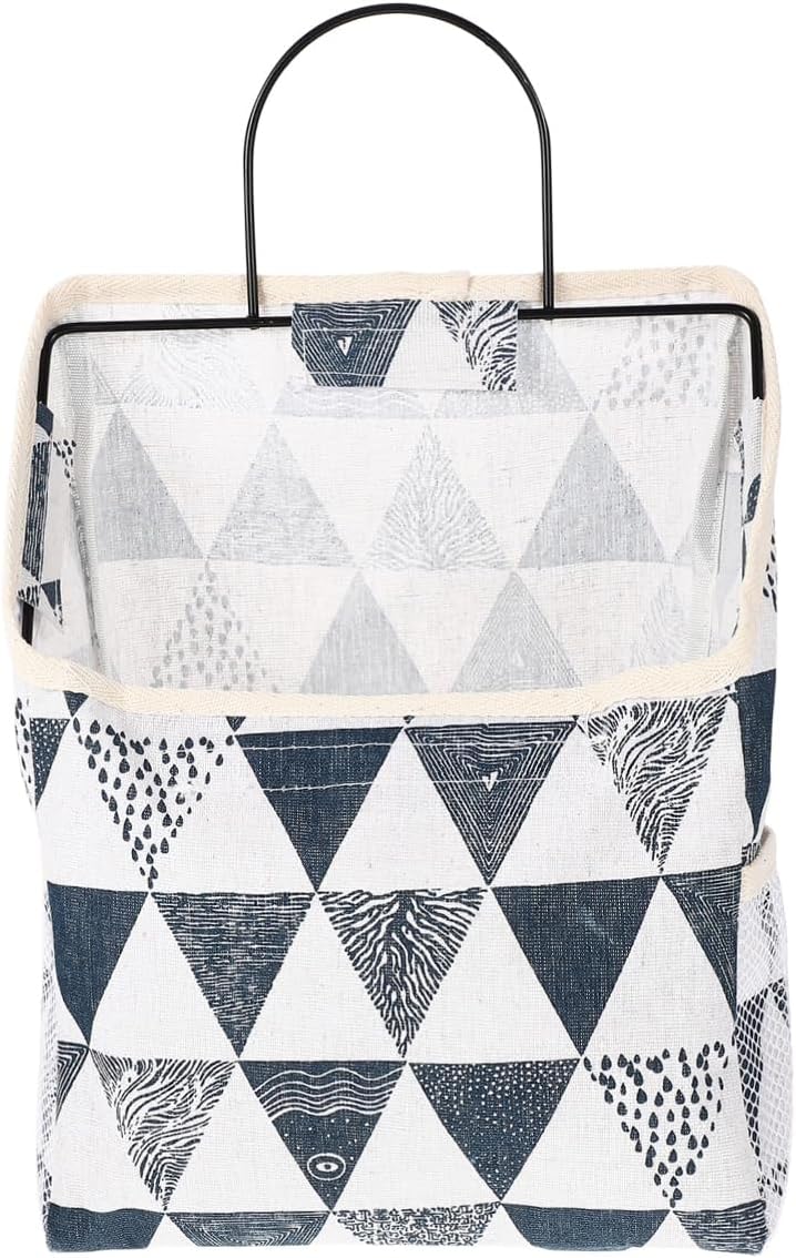Single pocket wall hanging fabric organizer, durable and space-saving design, perfect for bedroom, dorm, bathroom and office storage. Ideal for students