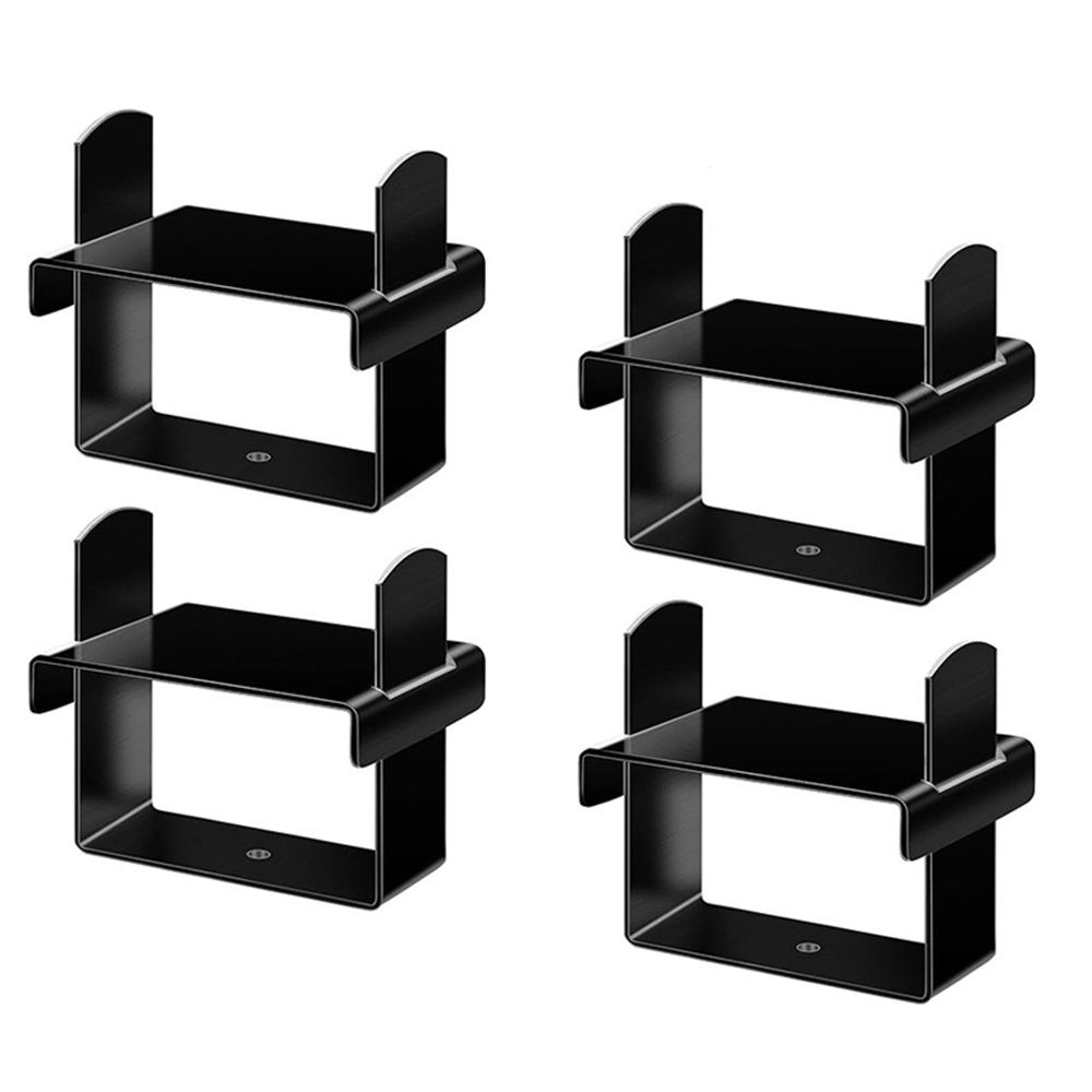4 Pcs Leaf Spring Clamp Kit Leaf Springs up to 2.5” Wide Lock Spring Together for Vehicles Stabilizing, Repair Clip with Cap Wide Axle Rebound Clamp(Black)