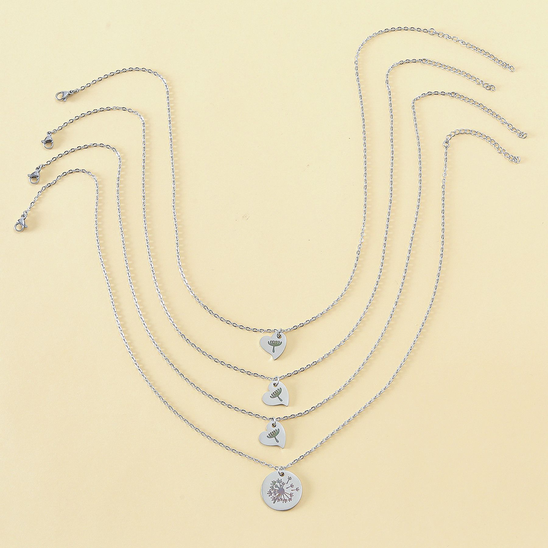 Dandelion Gifts for Mom Daughter, Matching Dandelion Necklace for Mother Daughter Necklace Set for 3, Mother's Day Birthday — image 3
