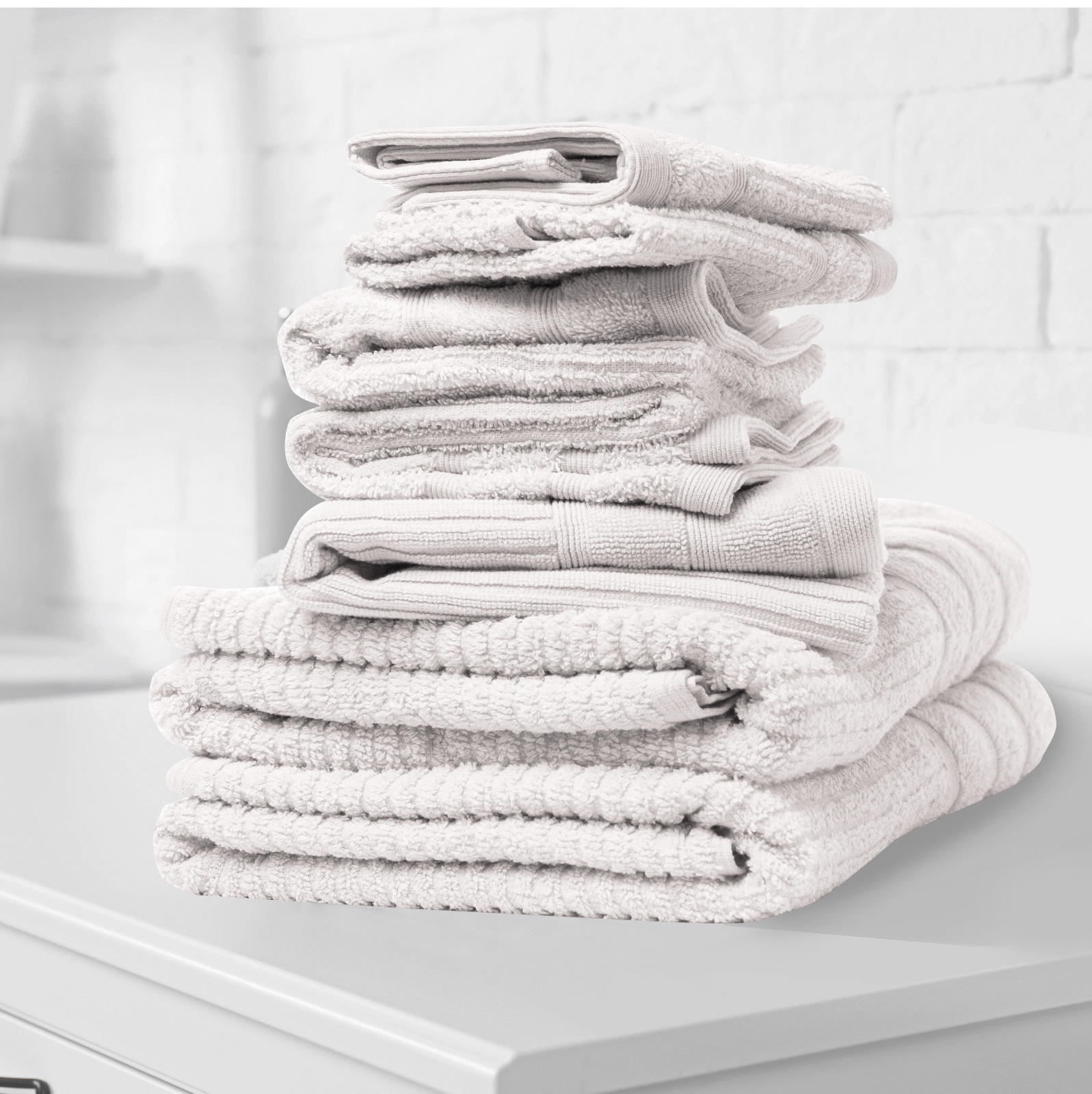 Royal Comfort Eden Egyptian Cotton 600GSM 8 Piece Luxury Bath Towels Set - White โ image 2