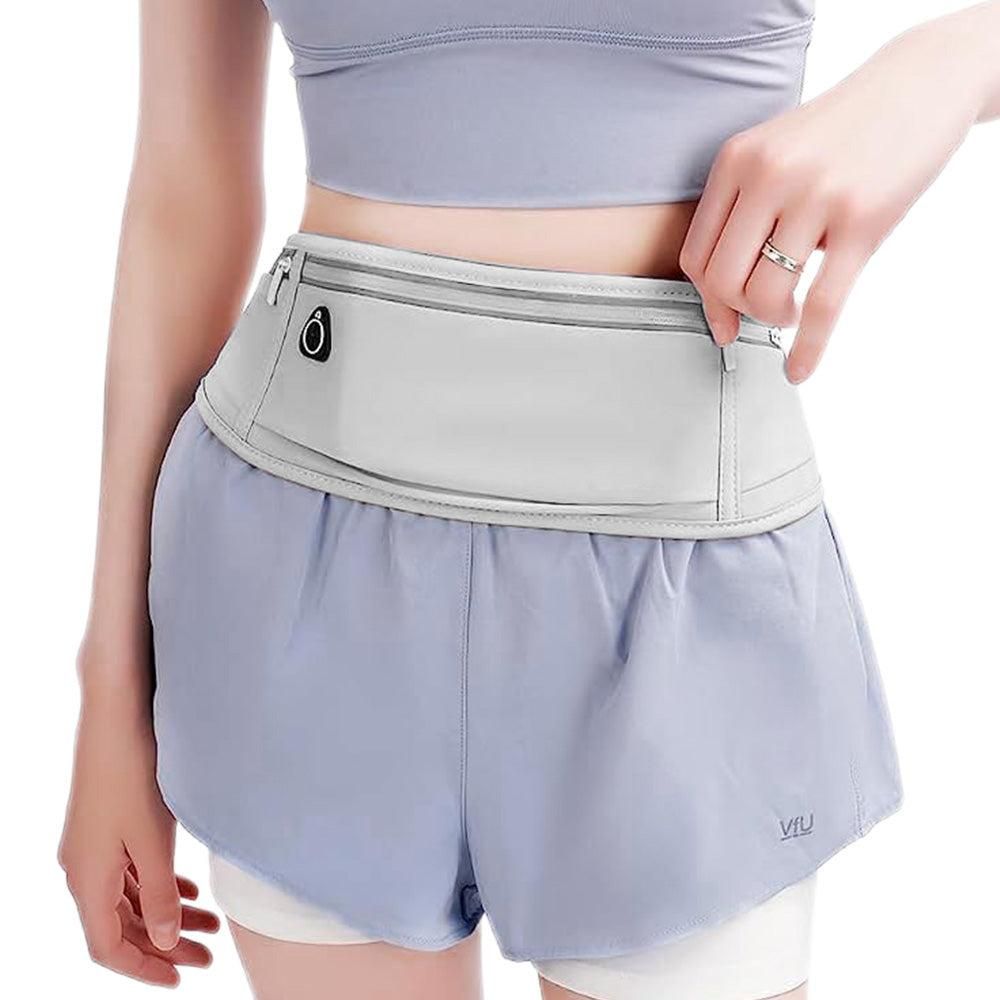 Running Belt Waist Pack Ultra Light Water Resistant Fitness Belt Waist Bag Light Gray โ image 4