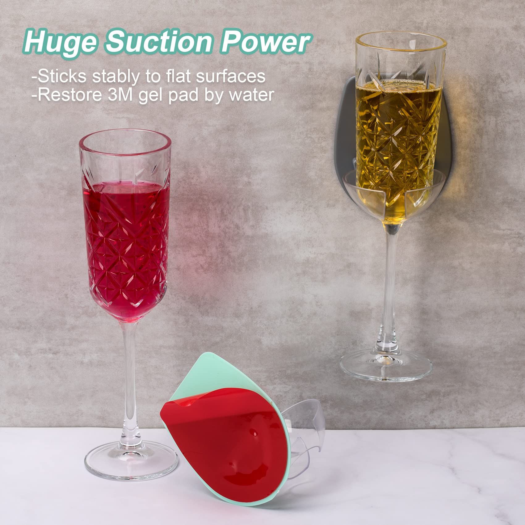 Bathtub Wine Glass Holder, 2pcs Shower Bath Cup Holder for Beer & Wine, Portable Cupholder for Shower Drink in Bathroom โ image 2