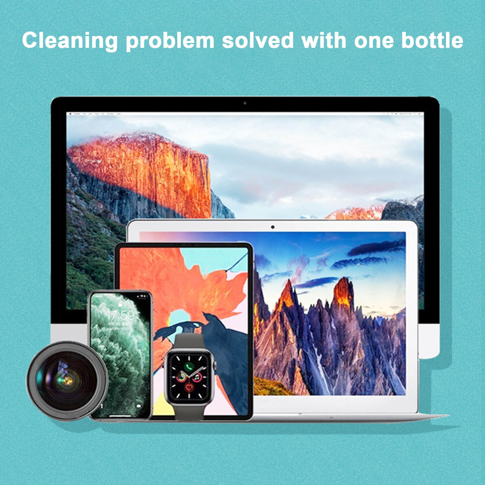 Screen Cleaner Spray Wipe, 3-in-1 Spray Microfiber Cloth, Car Screen Cleaner, Portable Refillable Spray Bottle Tool for โ image 5