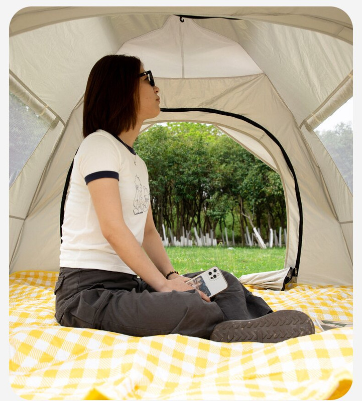 Blue 2 Person Lightweight Camping Tent (200*150*125cm) | UV Protection Silver Coated, Dual Doors & Windows โ image 5
