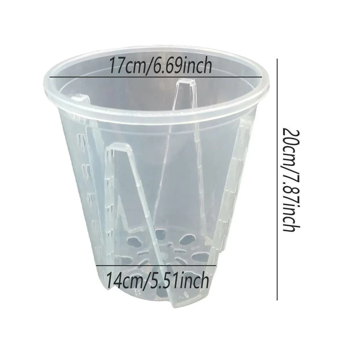 10xClear Plastic Orchid Pots with Holes for Phalaenopsis Root Aeration — image 3
