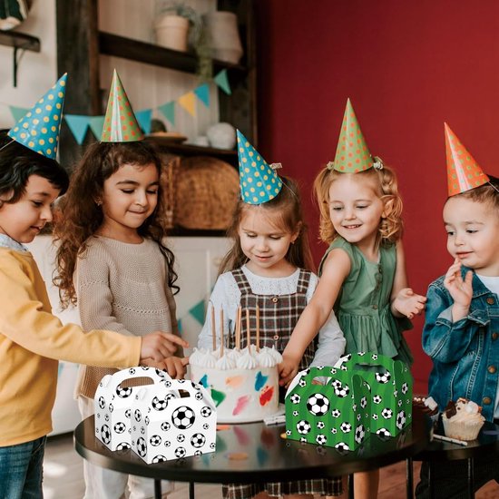 Football Treat Boxes - 24 Pieces - Party Supplies - Football Baby Shower Gift Goody Snack Candy Boxes | for football-themed birthday party decorations — image 3