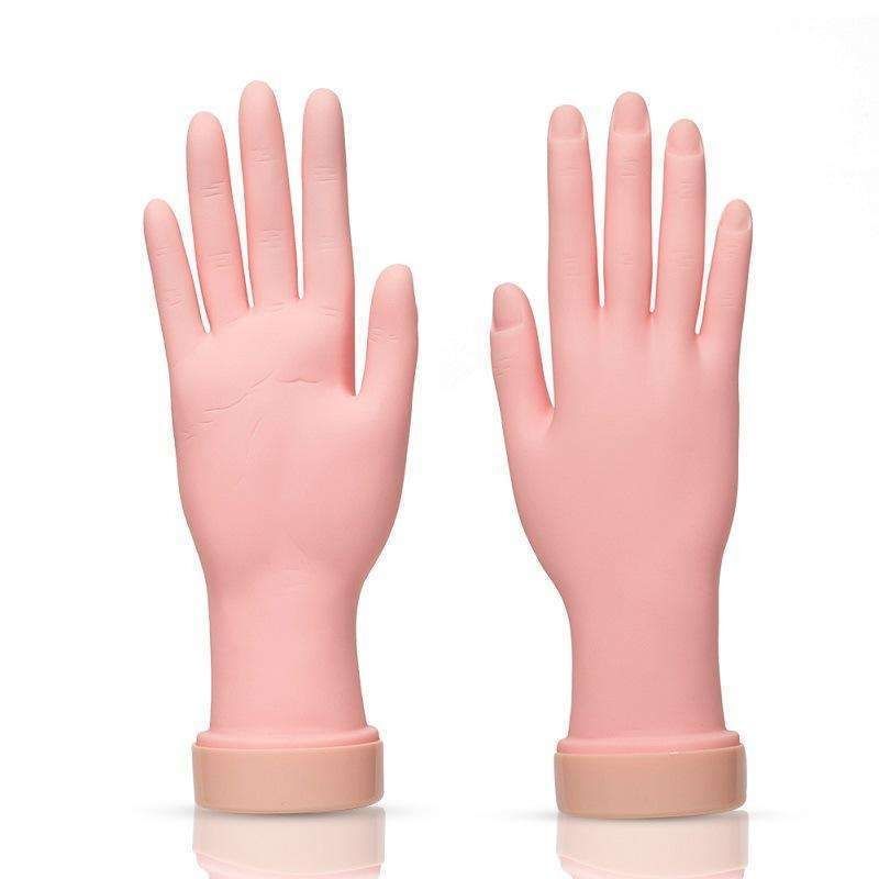 Silicone nail training hand fake hand for nail art, Beige โ image 4