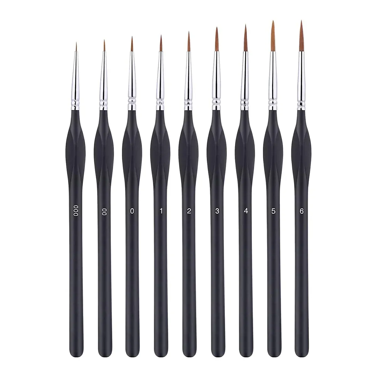 9PCS Fine Detail Paint Brush Set for Watercolour Gouache Acrylic Miniature Art — image 2