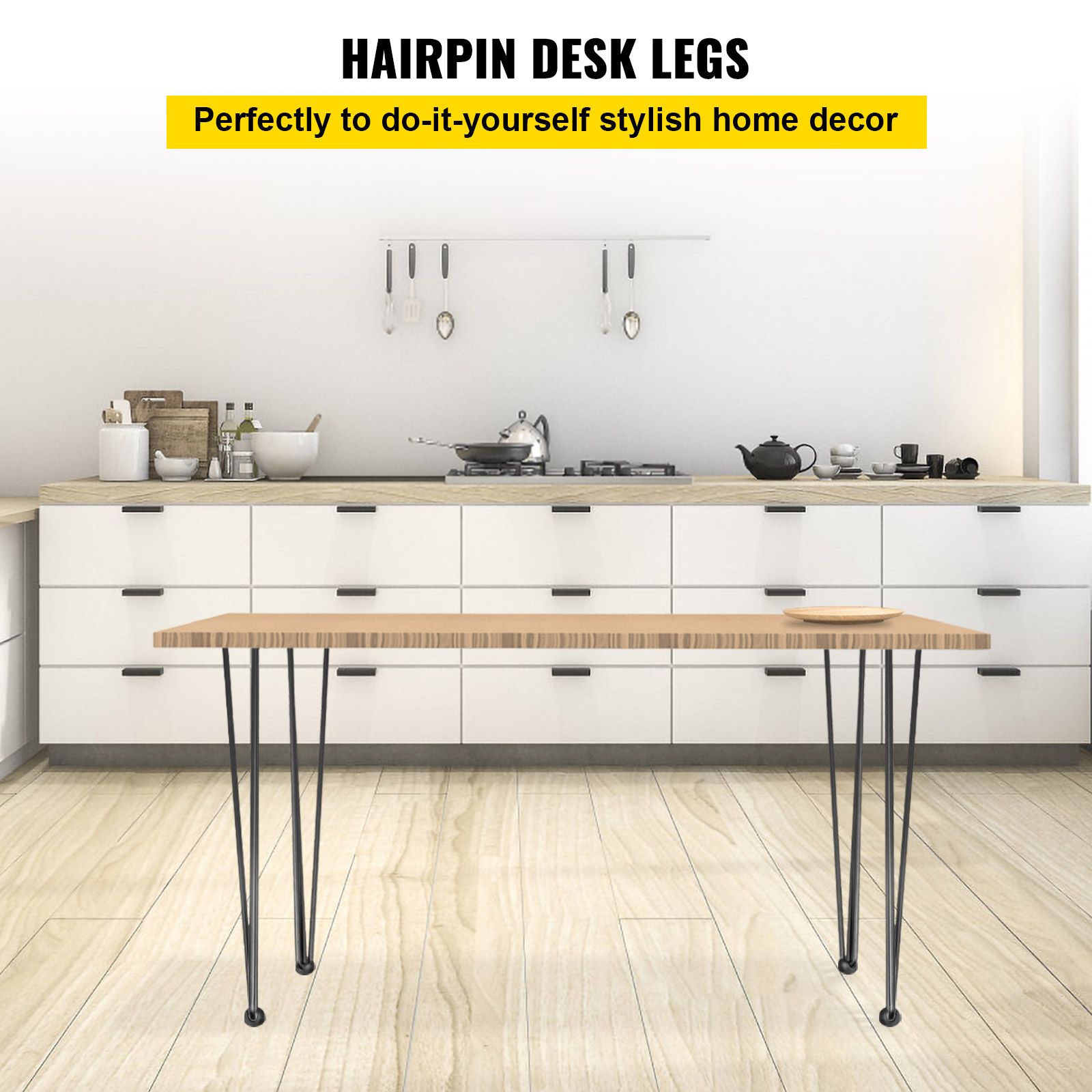 Hairpin Table Legs 28 inch, Set of 4 DIY Desk Table Legs 3 Rods Heavy Duty โ image 2