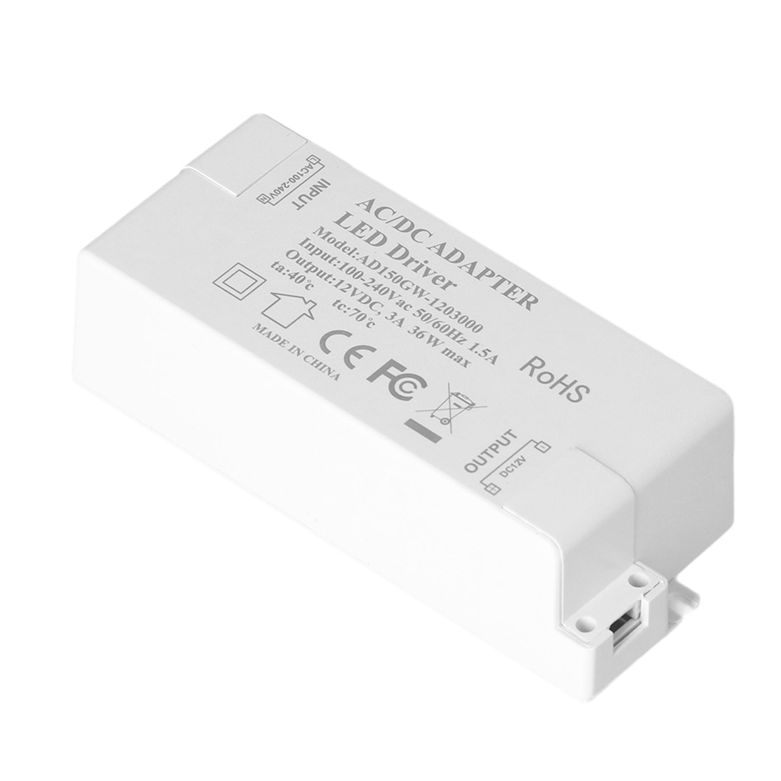 36W LED Driver Input AC100-240V Output DC12V 3A DIY Indoor Lamp Driver Transformer for G4 MR11 MR16 — image 4