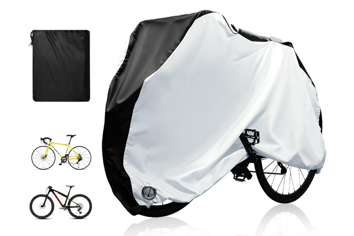 210D Waterproof Bike Cover with Lock Hole for Outdoor Storage - M