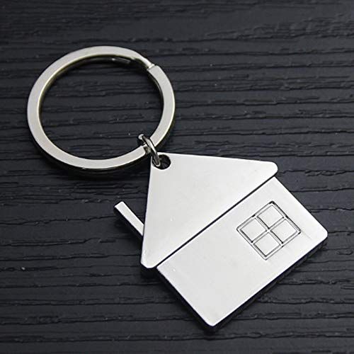 Cute Cartoon House with Window keychain Mental Keyring for Men and Women Gift Silver Fine workmanship, attractive appearance — image 4