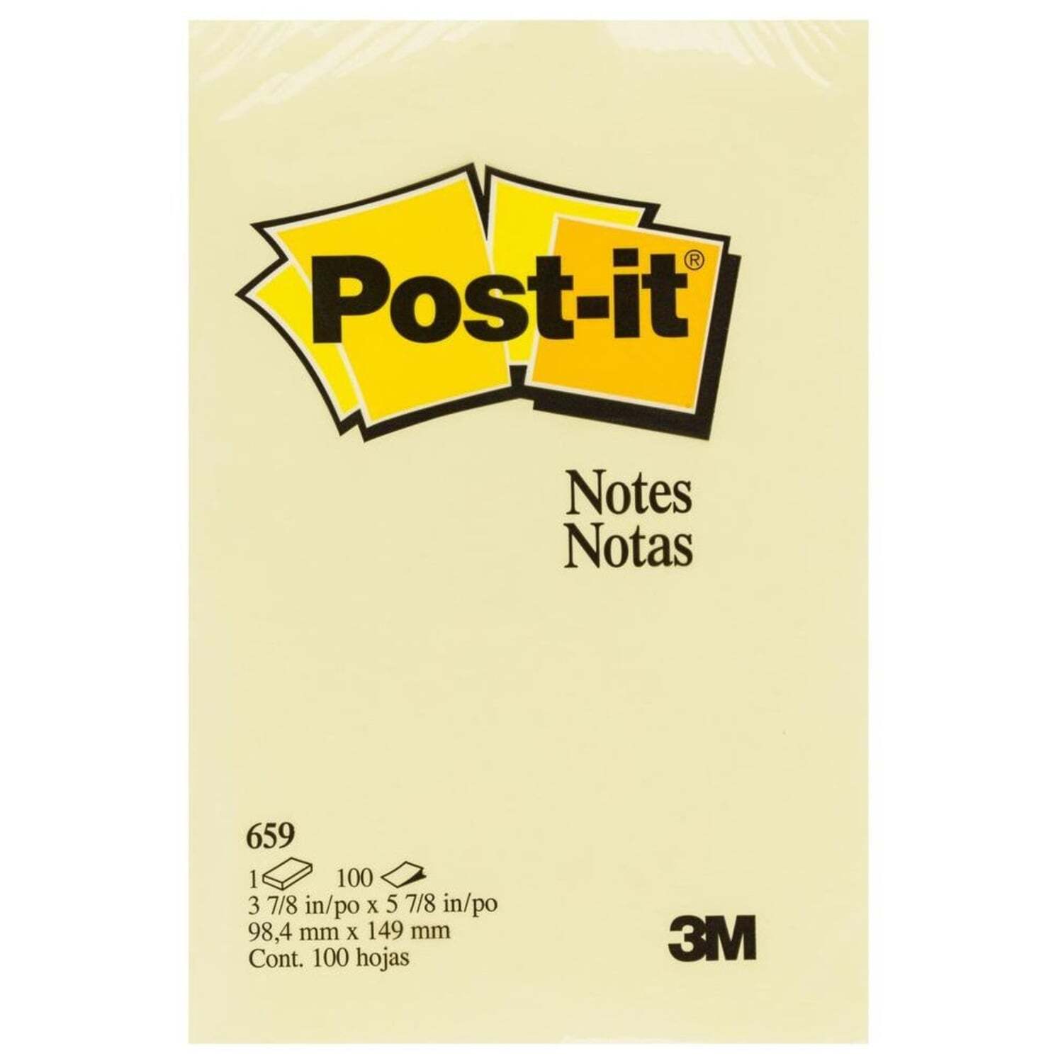 3M Post-it® Notes 659 Canary Yellow 98 x 149mm — image 2