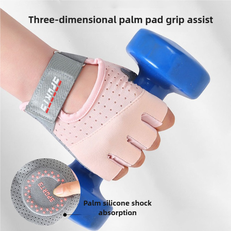 Purple/M Size Women's Non-Slip Breathable Sports Gloves - Lightweight and Shock-Resistant Fitness Gloves โ image 2