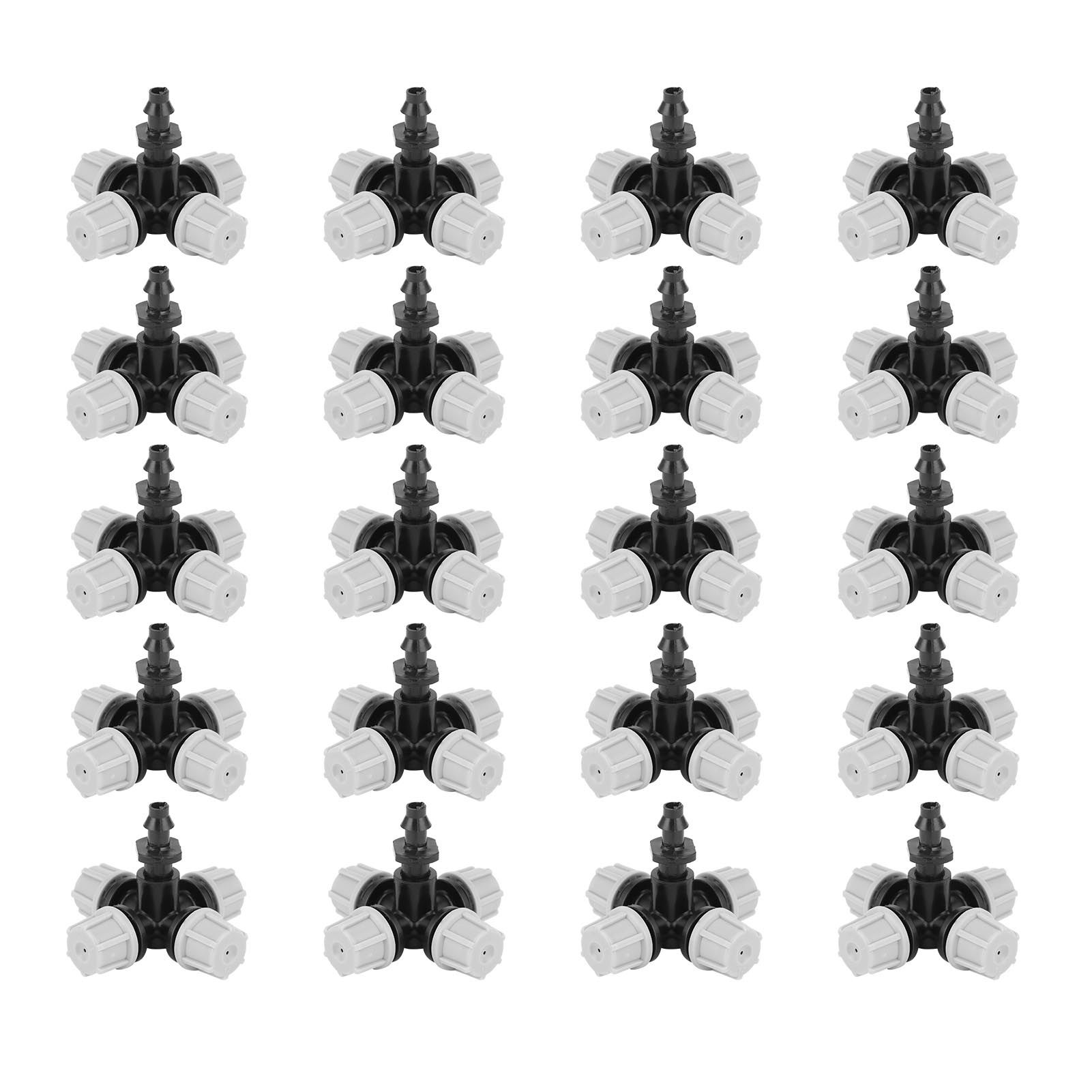 20PCS Cross Misting Sprinkler with Barbed Connector Garden Irrigation Accessories Fittings