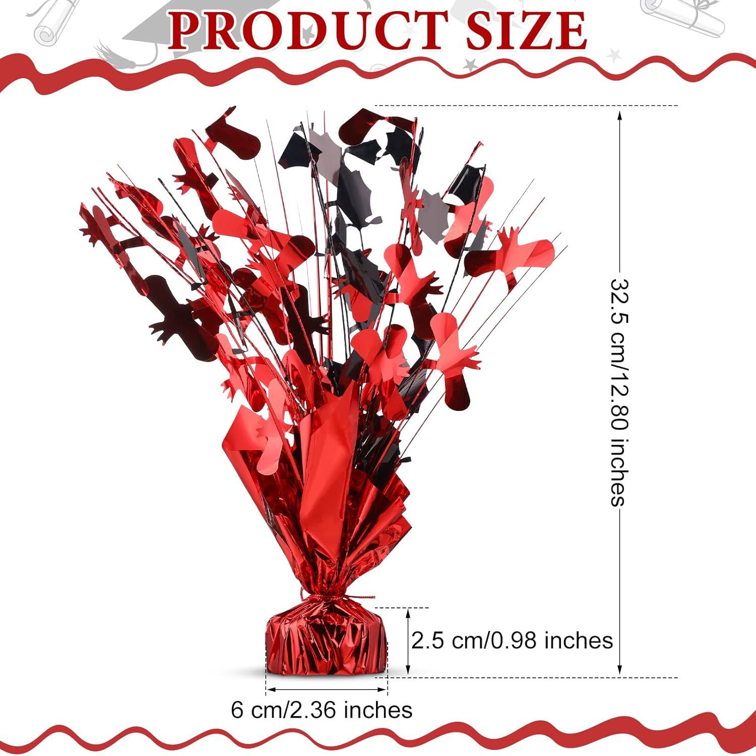 3 Pcs Graduation Table Centerpieces Graduation Table Decoration Glitter oil Graduate Centerpieces or 2026 Grad Party Graduation Certiicates(Red) — image 2