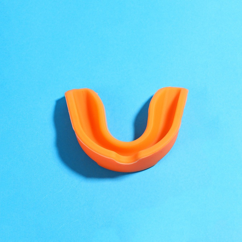 4-Pack Orange Food Grade Silicone Sports Mouthguard(6x5x1.7CM) With Vented PP Case- Instant Fit Mouth Guardfor High Shock Protection โ image 2