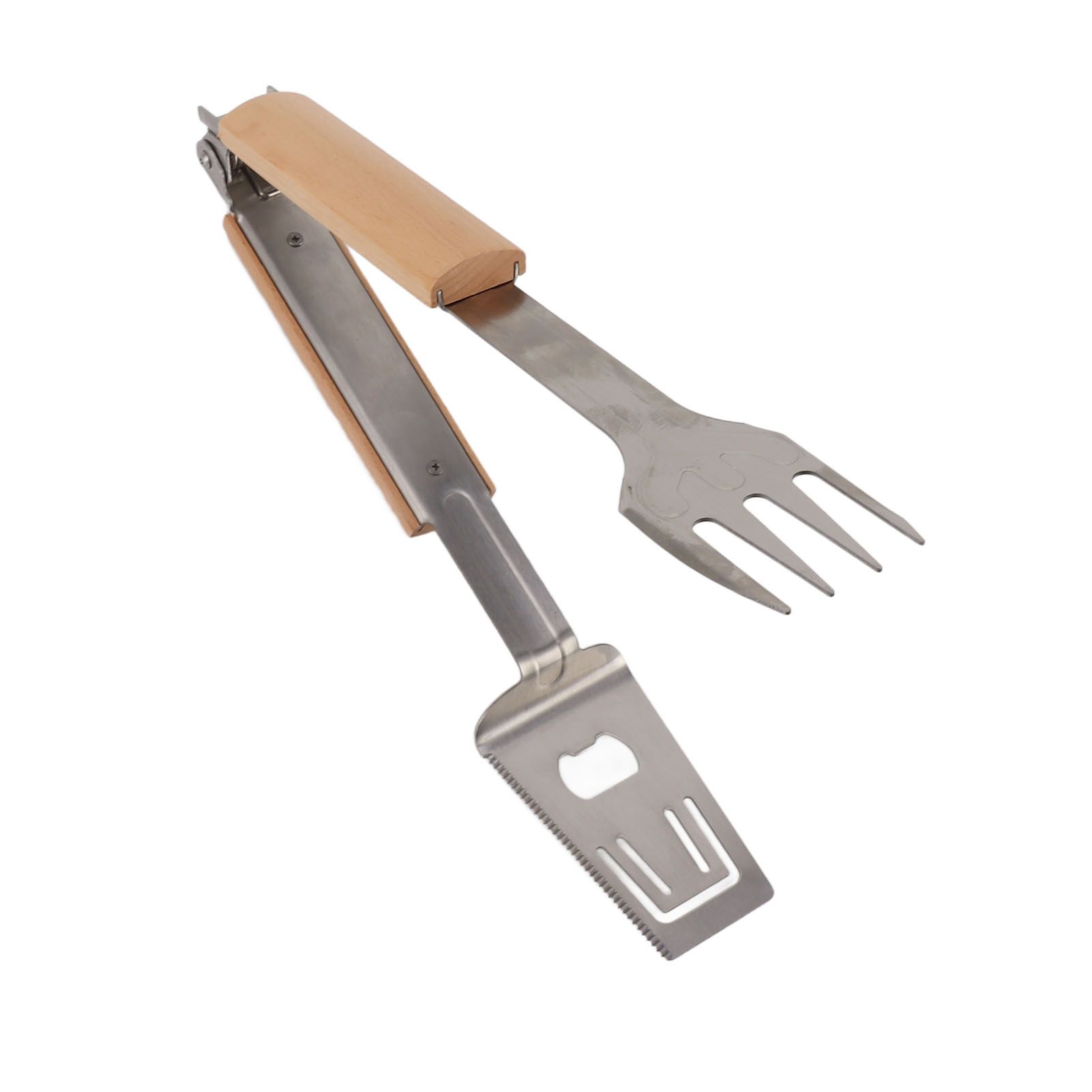 Grill Spatula Fork Tongs Durable Stainless Steel Food Tongs Multifunctional Long Handle Buffet Tongs for Camping โ image 5