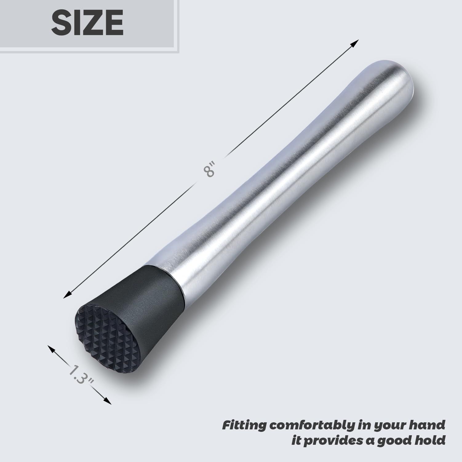 Stainless Steel Cocktail Muddler and Mixing Spoon Home Bar Tool Set - Create Delicious Mojitos and Other Fruit β image 2