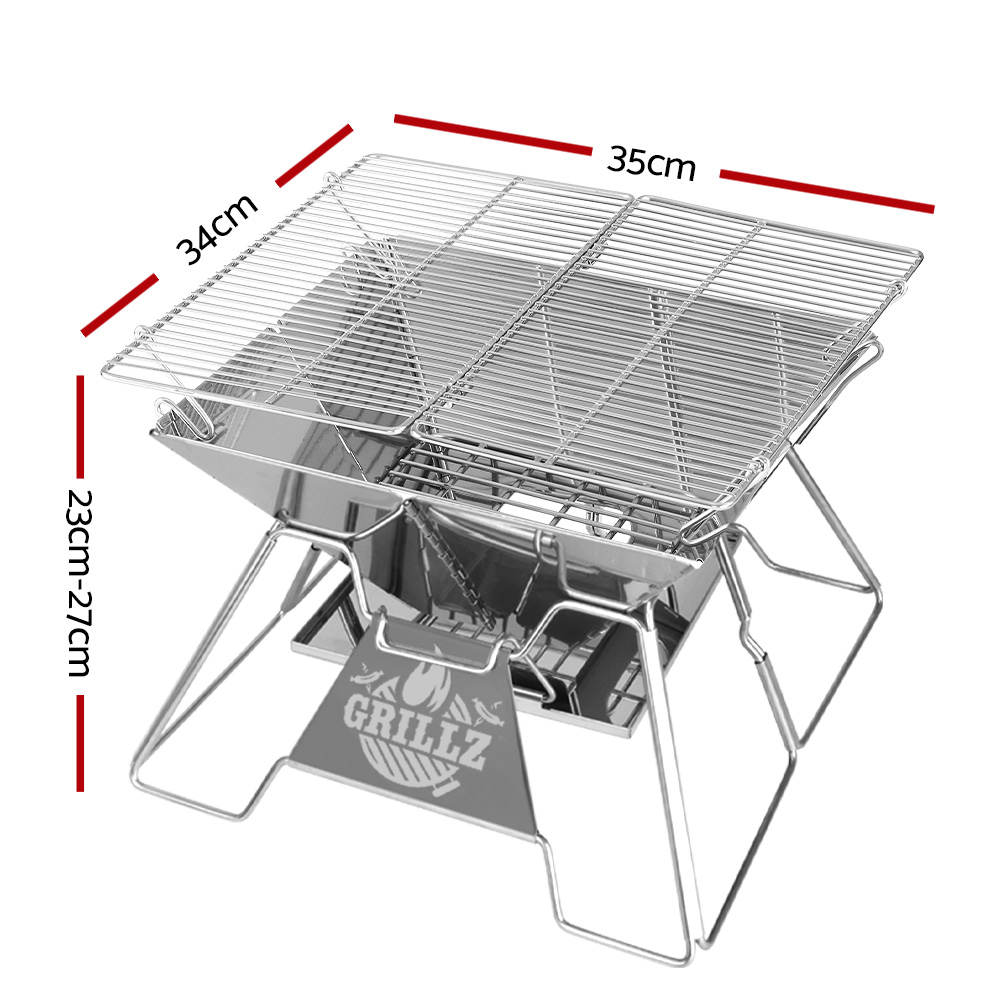 Grillz Fire Pit BBQ Grill with Carry Bag Portable โ image 2
