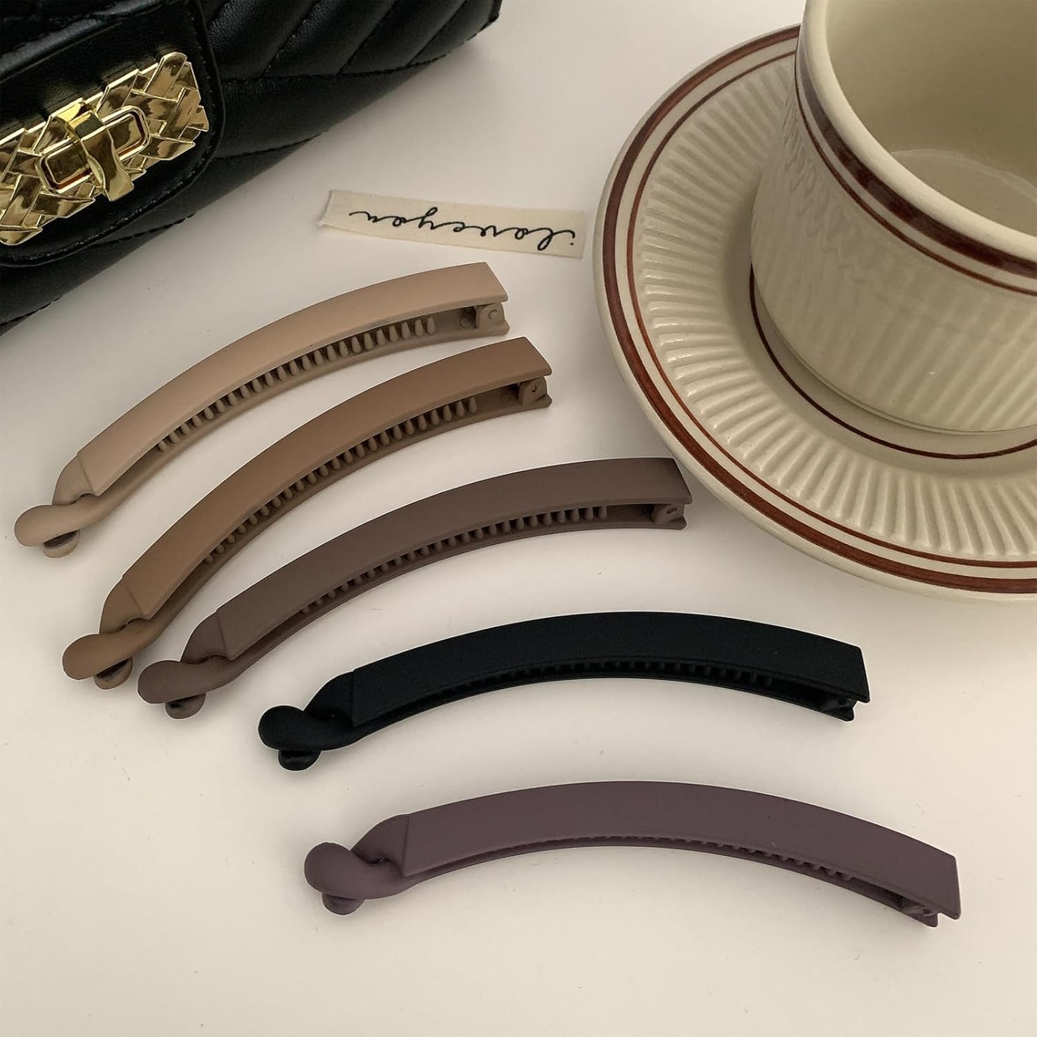 5 Pcs Banana Clip Vintage Hair Clips for Thin Hair Women Banana Clips for Thin Hair Strong Hold Banana Clips Hair Ponytail No Slip Clip Fine Hair Accessories โ image 5