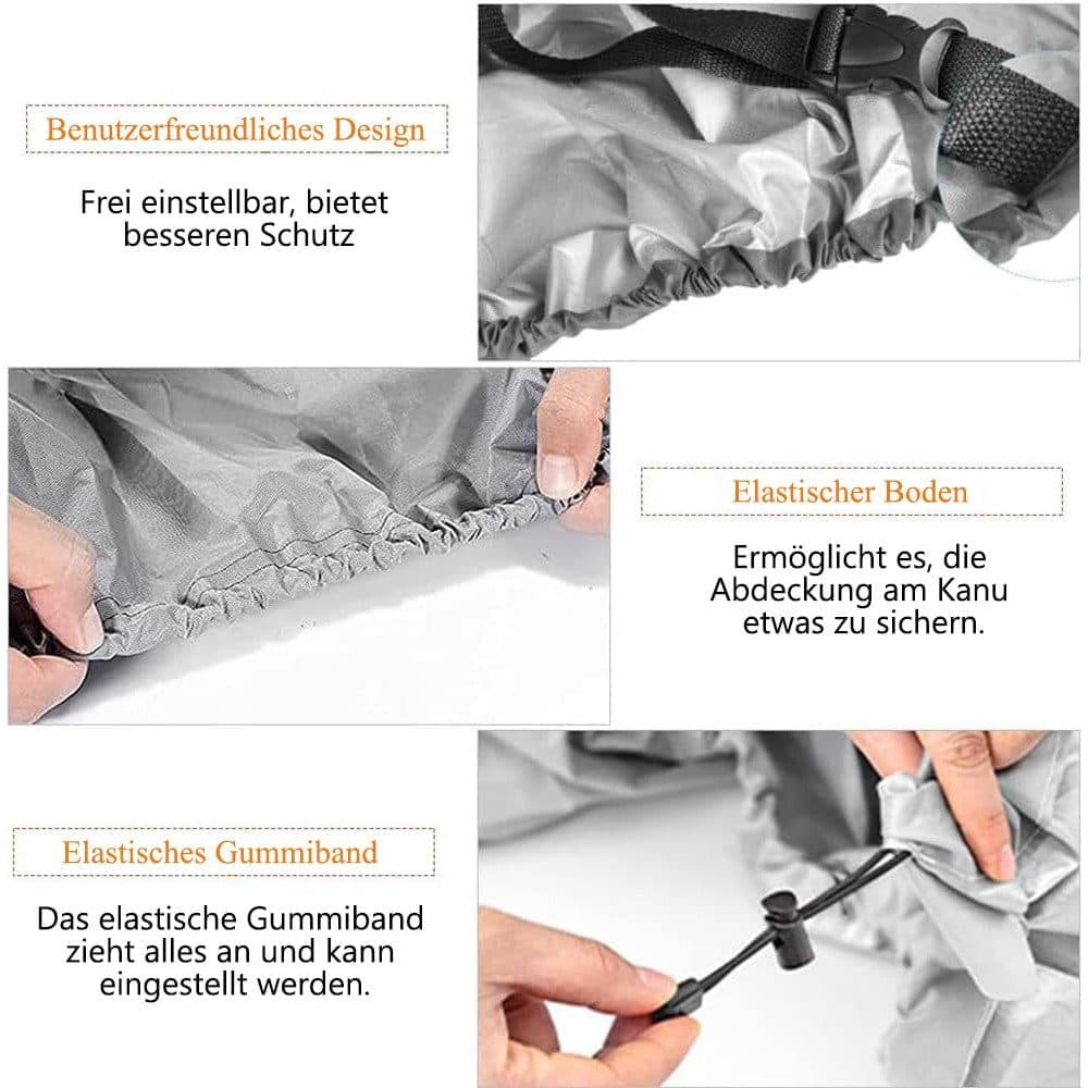 420D Waterproof Kayak Canoe SUP Cover, Universal Outdoor Boat Cover with Dust and UV Protection, S — image 3