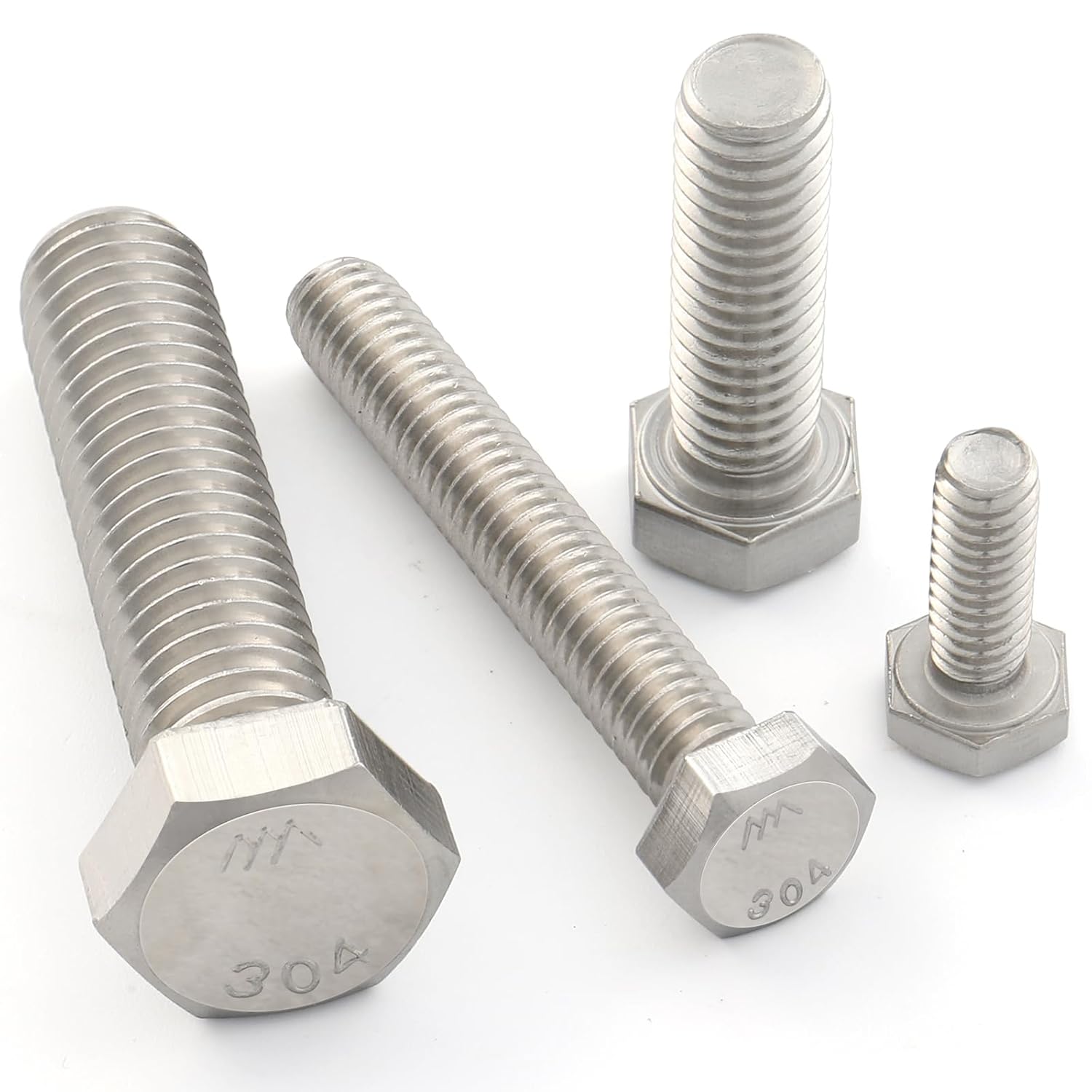 15Pcs 1/4-20 x 3-1/2" Hex Head Screws Bolts,304 Stainless Steel 18-8,Fully Threaded,External Hex Drive,Mounting Chair,Rail,Pump,Wheels,Handles,Antenna โ image 2