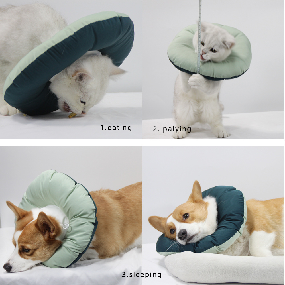 Green Adjustable Soft Elizabethan Collar for Pets - Comfortable Recovery Aid - XXL โ image 3