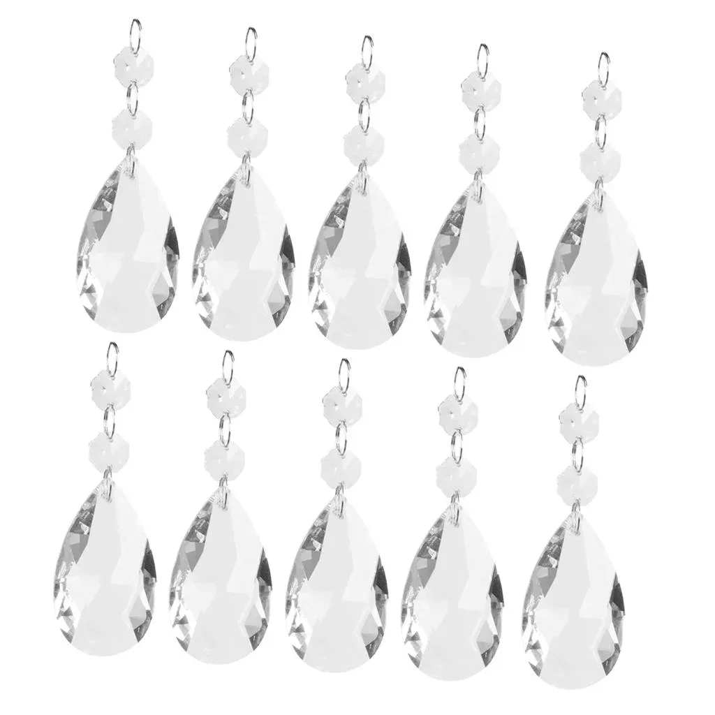 20 Pcs Clear Crystal Chandelier Prism Pendants, Hanging Ball Pendants Made of Glass, 38 mm — image 3