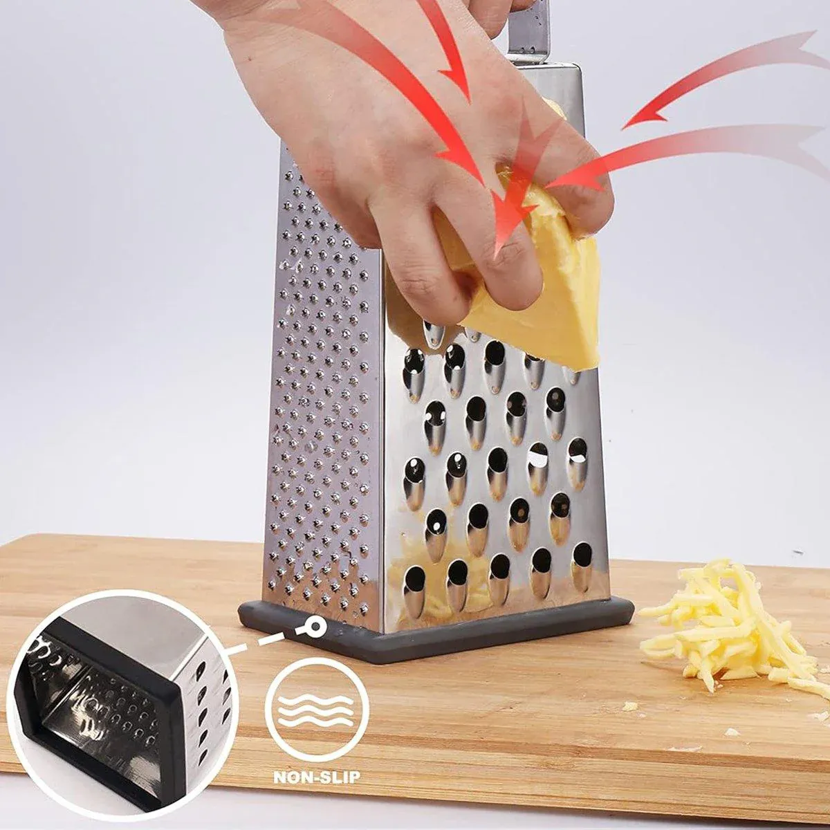 Stainless Steel 4 Sided Kitchen Shredder Multi Purpose Grater Peeler Tool — image 6