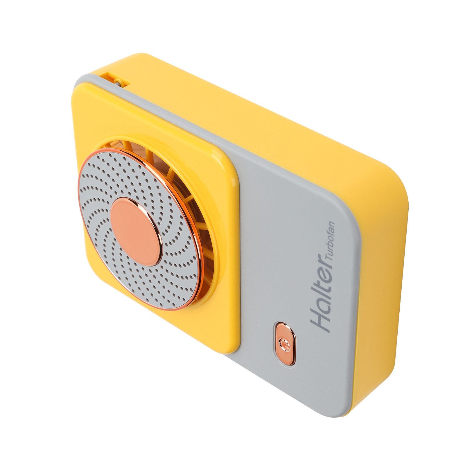 3‑Gear Adjustable Electric Fan Portable Handheld Hanging Neck Fan USB Charging for OutdoorsYellow — image 3