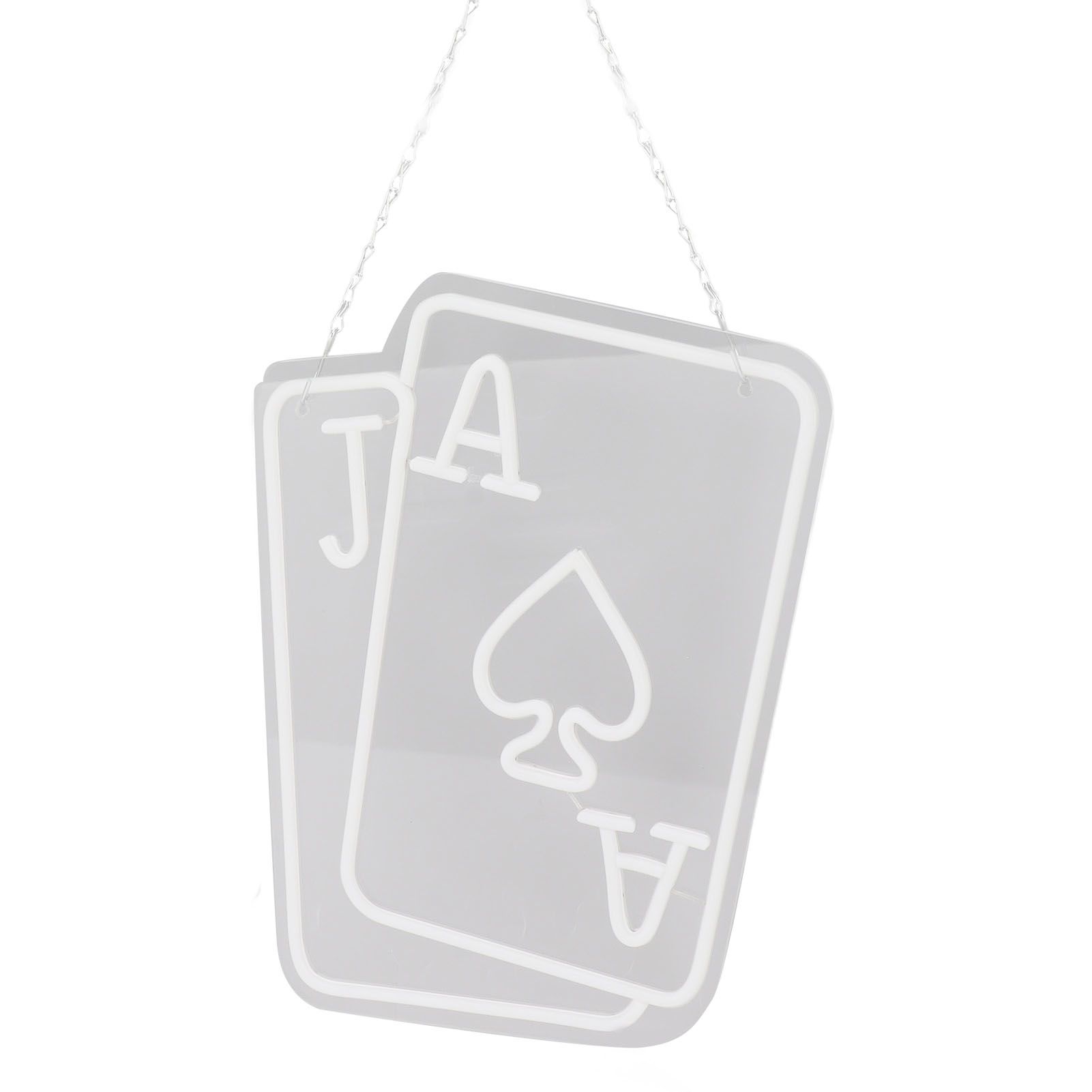 Poker LED Neon Signs Playing Cards Neon Signs for Wall Decor Bedroom Casino Bar Hotel Play Room Birthday Party Decor J Poker — image 2