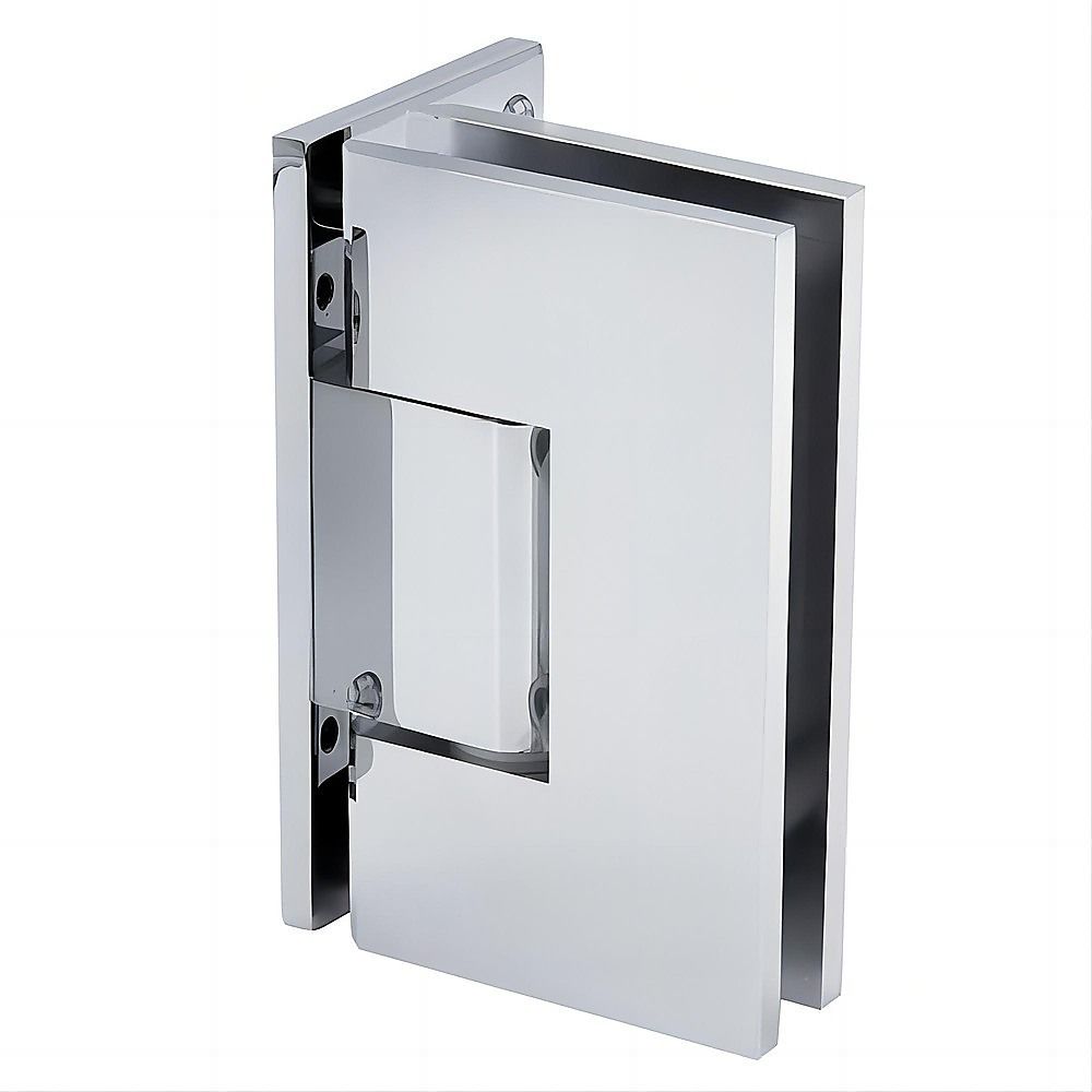 90 Degree Brass Glass Shower Door L-Hinge in Chrome — image 2