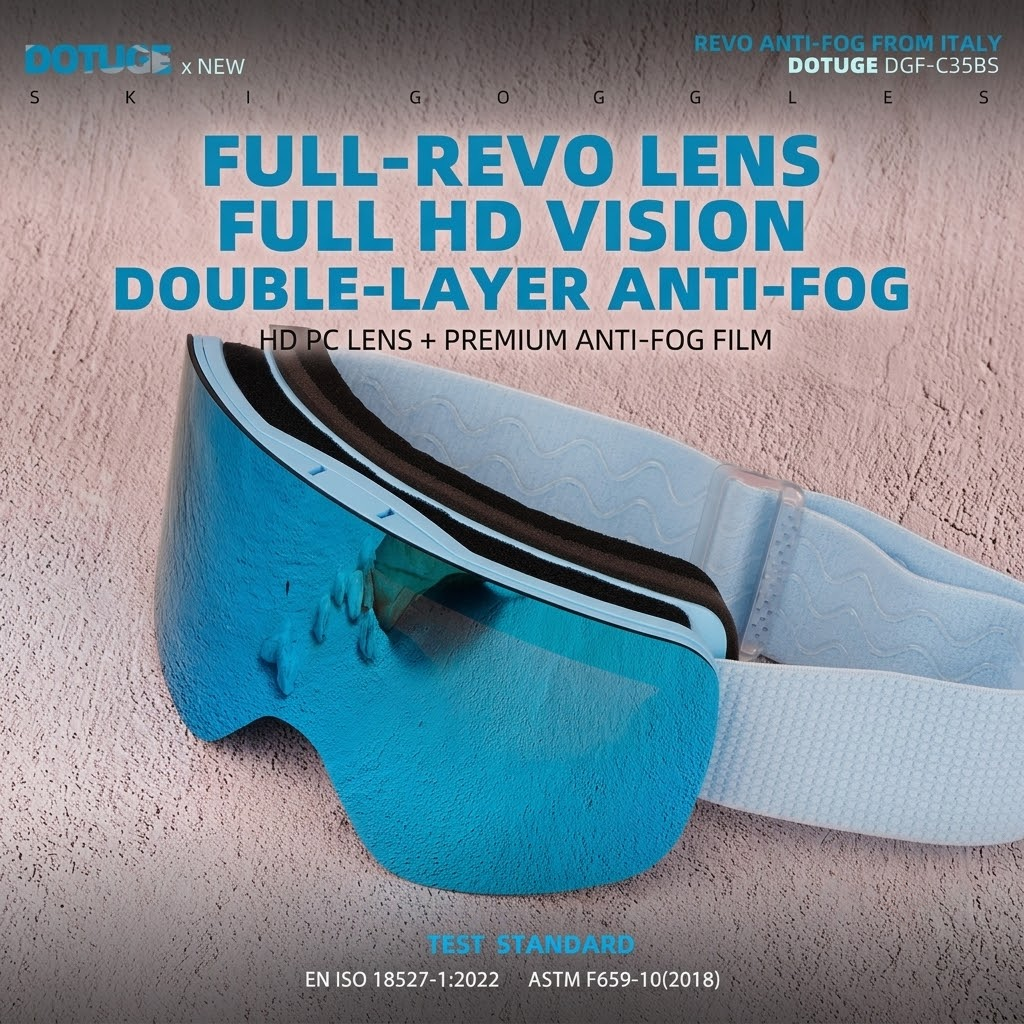Magnetic Flip-Up Ski Goggles with Anti-Fog Cylindrical Lens for Snow Sports, Winter Hiking, and Mountain Climbing – Unisex Design for Clear Vision and Impact — image 5
