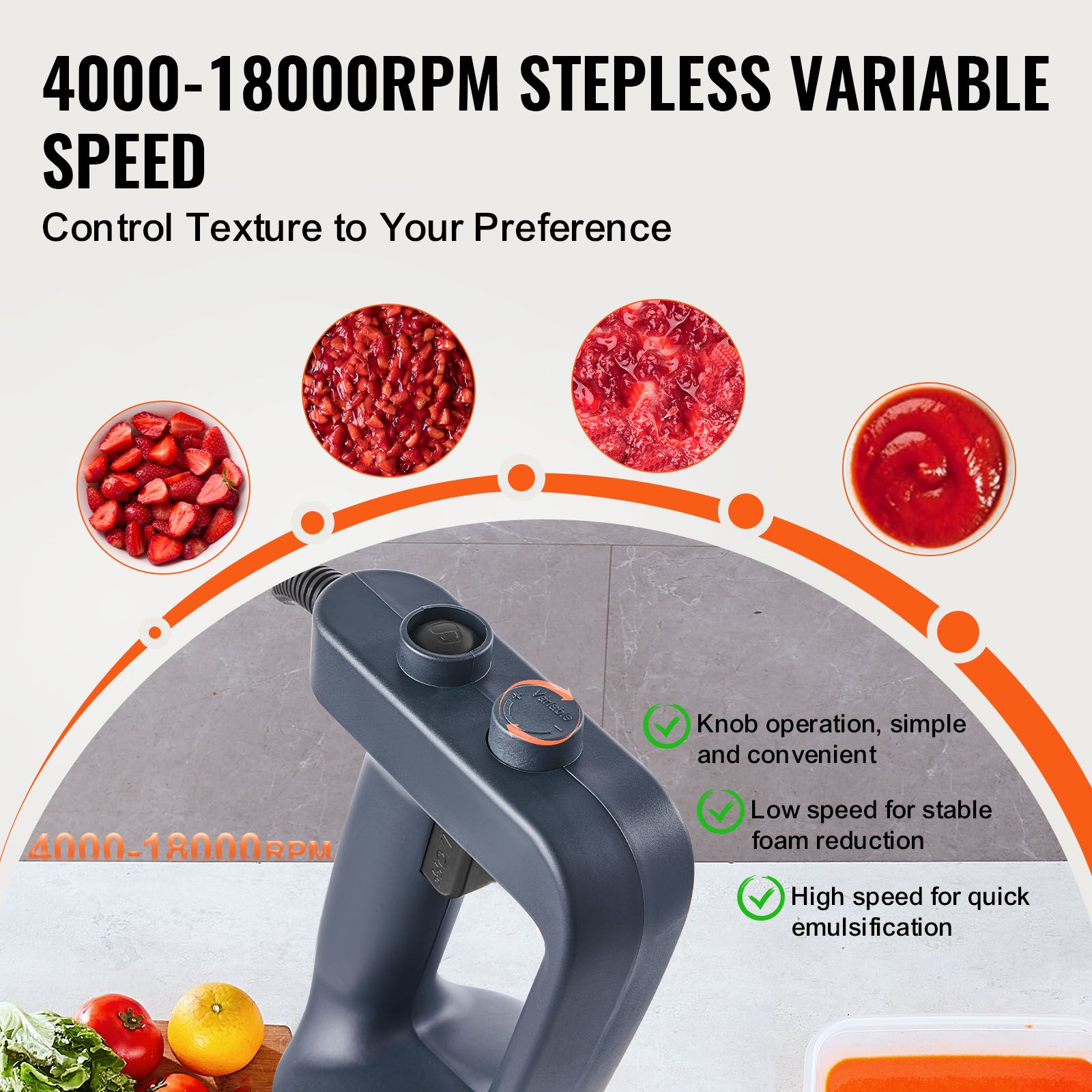 Commercial Immersion Blender 500W Heavy Duty Hand Mixer for Soup Sauces โ image 3