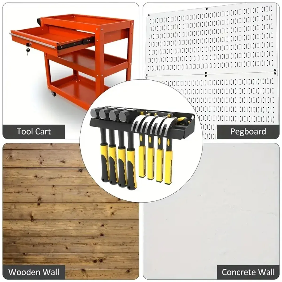 Multi Function Tool Rack Garage Storage Shelf Metal Organizer for Tools Hardware — image 6